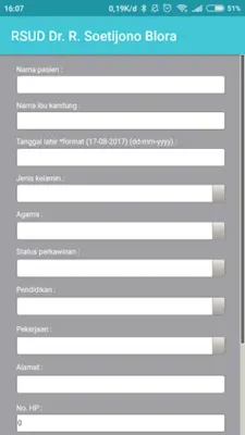 Sedot A Mas RSUD dr. R. Soetij android App screenshot 2